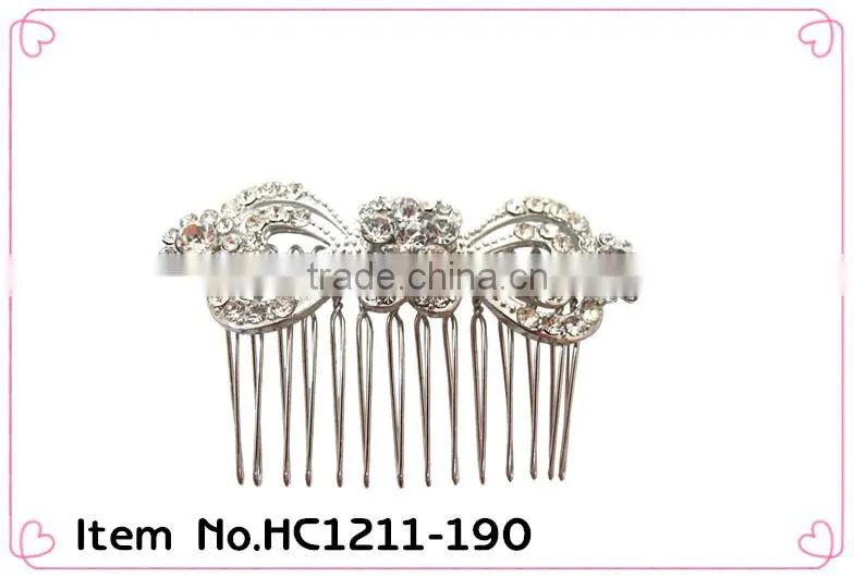 Hot sale!!! vintage wedding hair combs metal hair side combs
