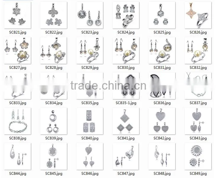 Hot Sale flower shaped cubic zircon jewelry