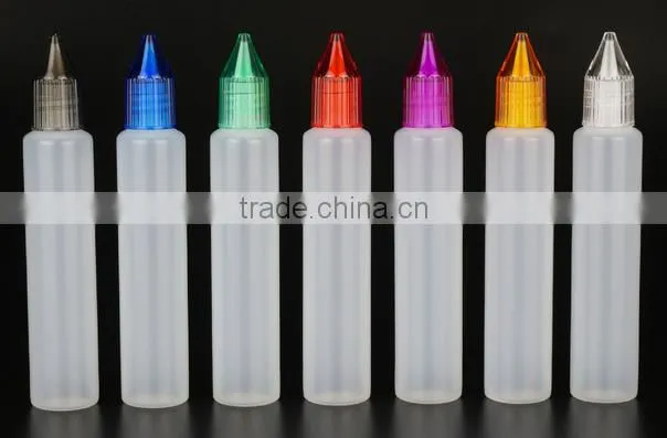 plastic e liquid 15mL Unicorn Bottle, Soft w/ Childproof Cap