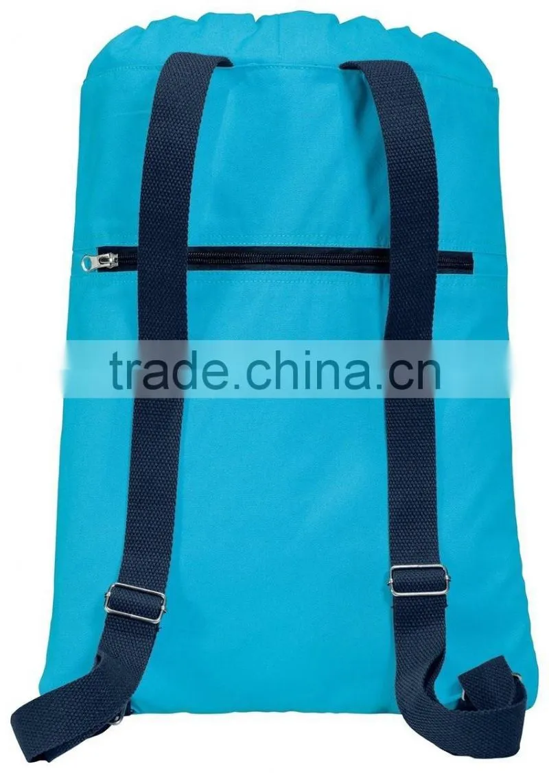 Canvas Soft Cotton Drawcord Toggle Cinch Pack Promotional Drawstring backpack
