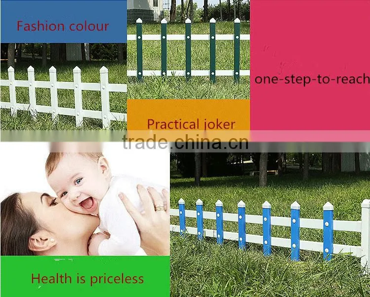 plastic galvanized steel garden fence outside pvc steel lawn fence