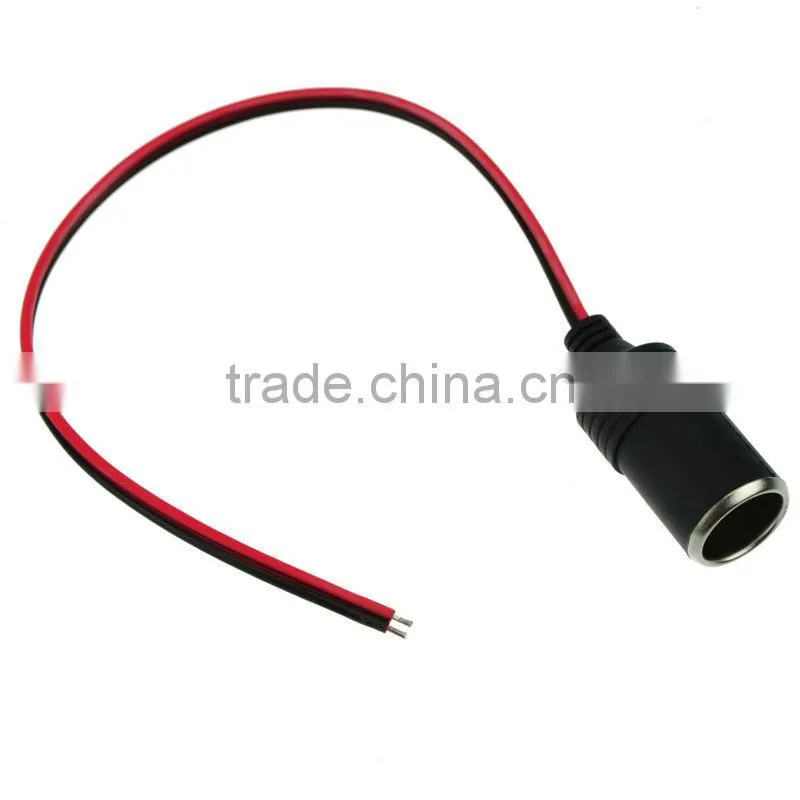 12V Female Car Cigar Cigarette Lighter Plug Connector Cable