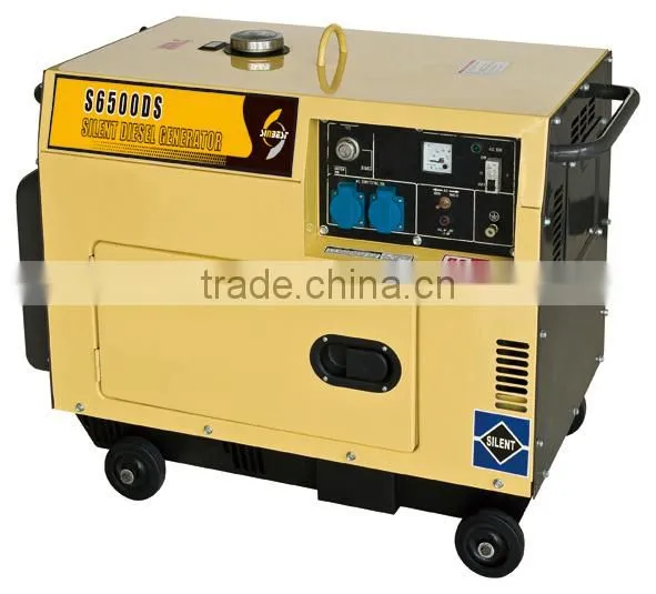 5KVA small three-phase portable silent diesel generator with double mufflers
