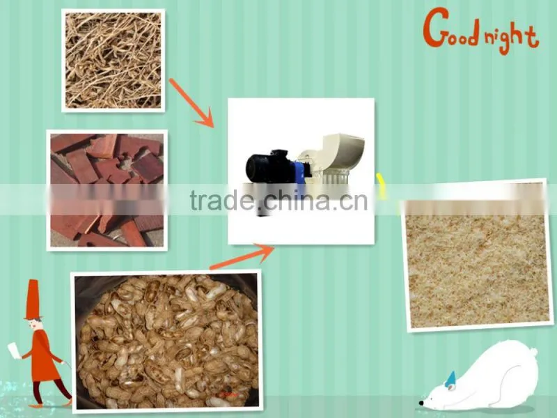 professional multi-function oyster shell hammer mill for feed powder and sawdust