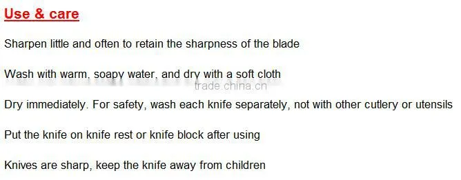 High quality!!stainless steel knife set,5 pcs stainless steel kitchen knife