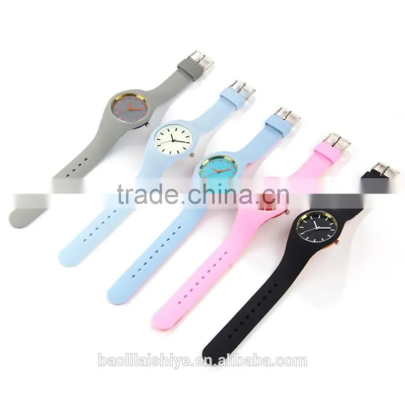 2017 New Style 5ATM waterproof silicone chain bracelet watch