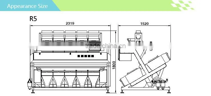 Industrial color sorting machine, plastic color coating machine