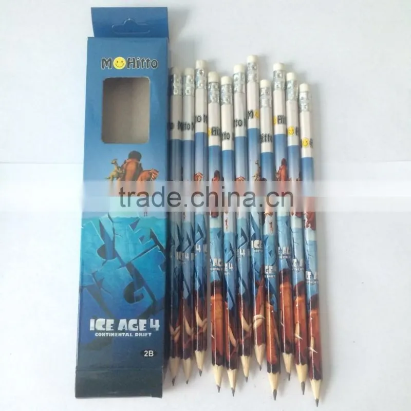 High quality popular eco-friendly natural HB wood pencil for school kids