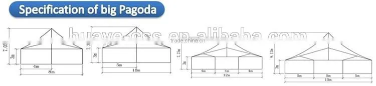 Custom made brand pagoda tent 10x10 for carving