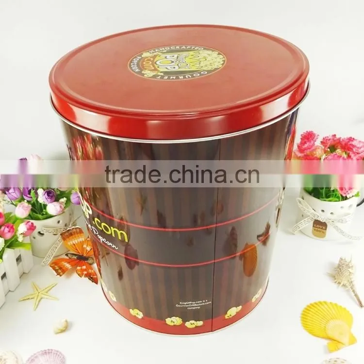 2 gallon American popcorn tin can