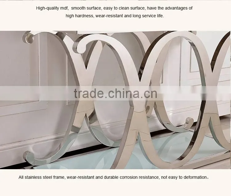F359 Bedroom Furniture Modern walnut MDF sideboard