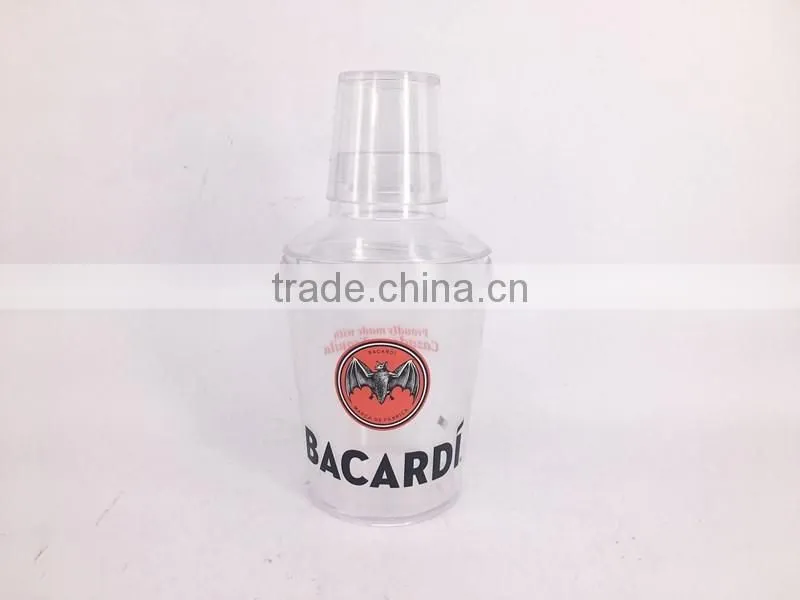 Foodgrade 10oz shot Plastic 300ml Cocktail Shaker