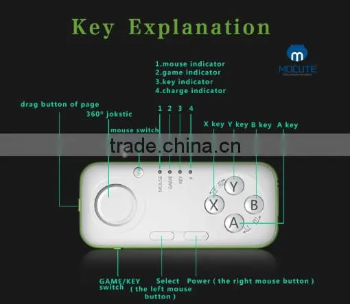 Bestselling Multi-function Bluetooth Game Remote Control Shutter Gamepad Wireless Mouse iOS /Android PC