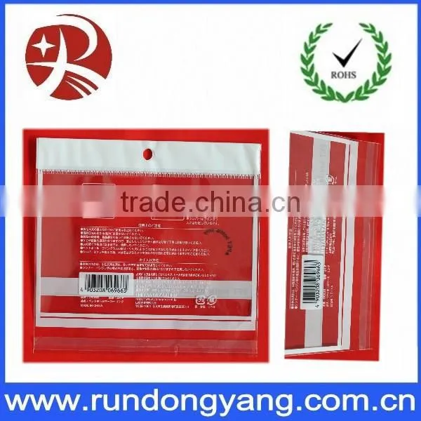 best selling die cut plastic bags with self seal for packing