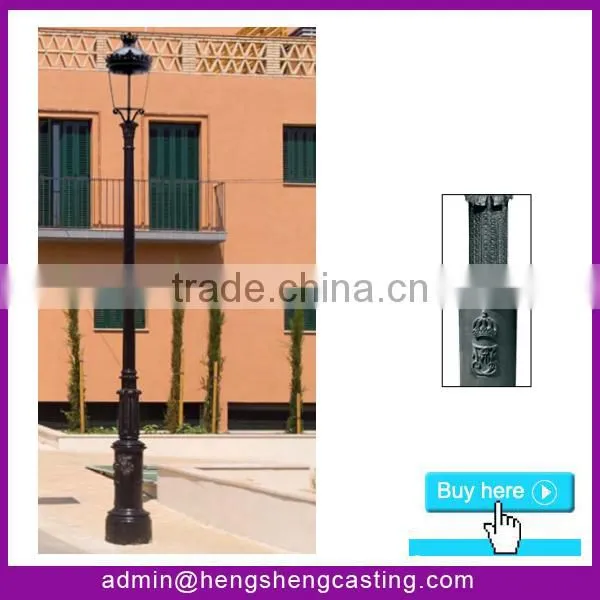 2017 hot sale antique aluminum garden lighting pole