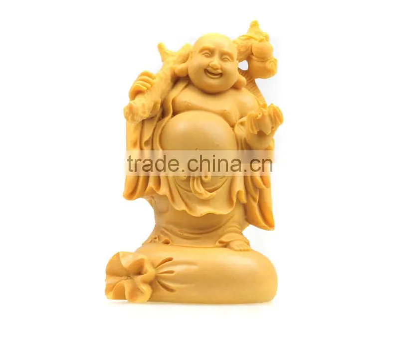 Ployresin Antique Gold Buddha Statue