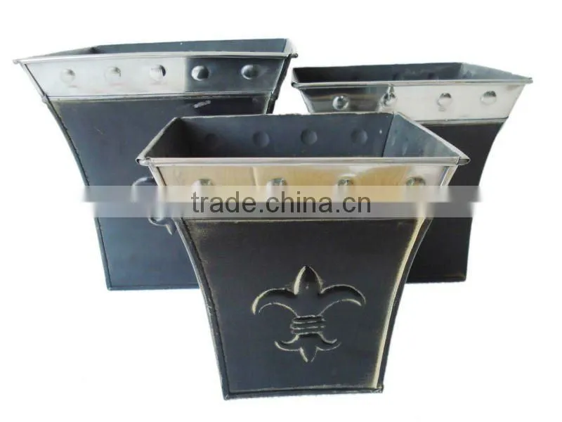 Fleur de lis planters, Long Window Planters
