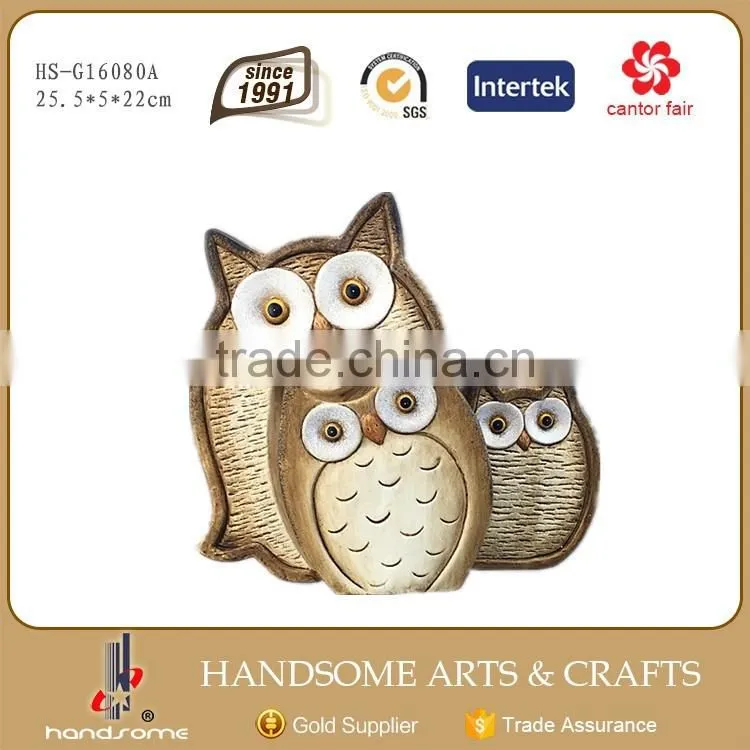 10 Inch Resin Craft Holiday Gifts Home Decoration Owl Statues Animal Sculpture