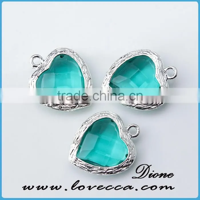 Fashion jewelry gold/silver plated bezel stone natural various design glass gemstone bezel pendant