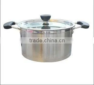 High Quality 100L Stainless Steel Stockpot with Visible Glass Lid