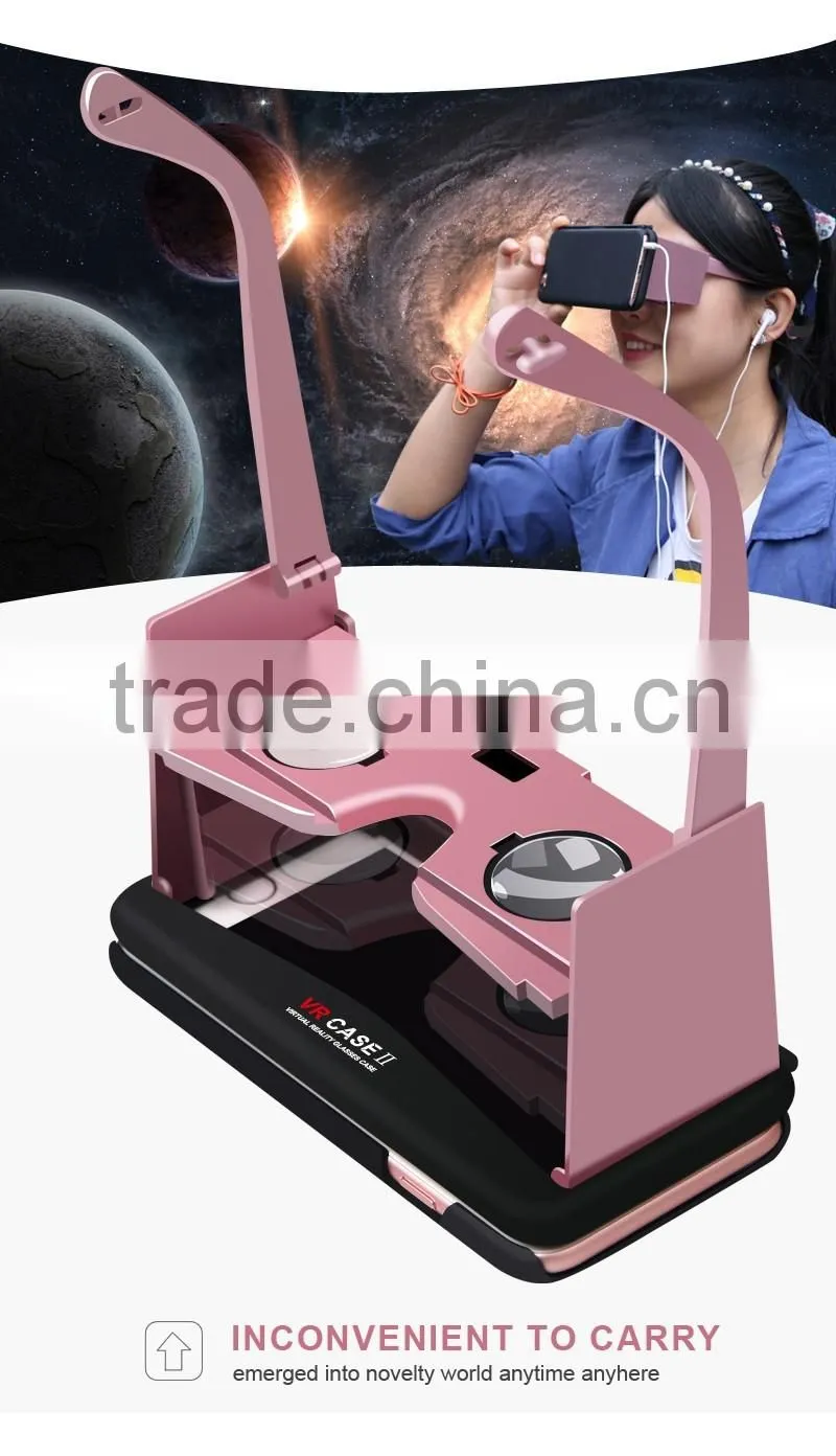 2016 best selling Smartphone case Virtual Reality VR box 3d video glasses