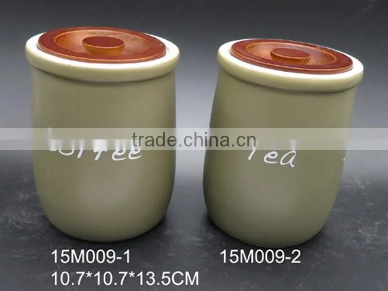 Round Shape Hermetic Porcelain Jar Coffee Jar Tea Jar