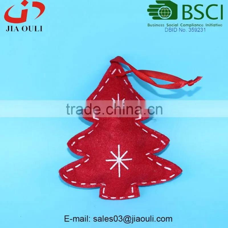 BSCI Audit Factory Cheap Price Christmas decoration Felt Ornaments non-woven hanging tree