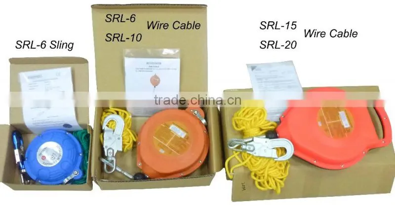 SRL-6 Fall Arresters Aluminum Swivel Hook 6M Self Retracting Lifeline