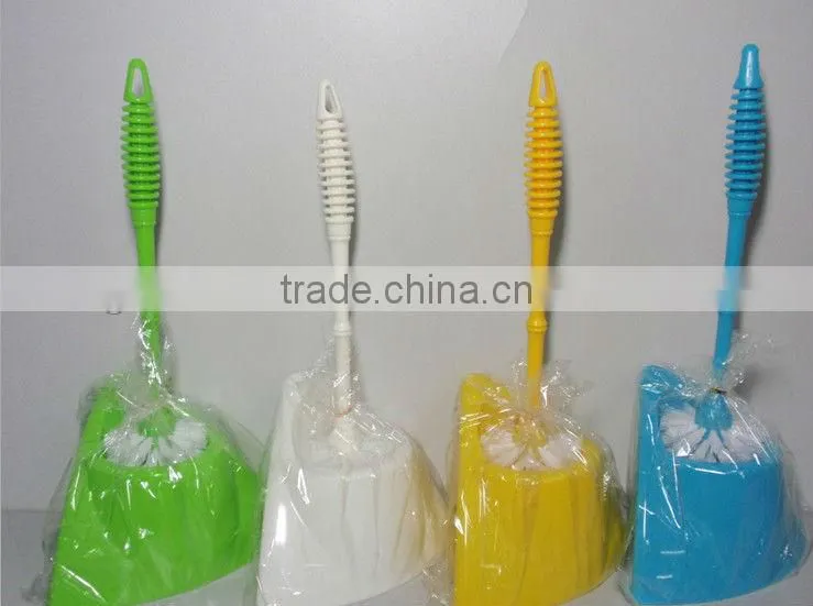 White color Plastic Toilet Brush Set