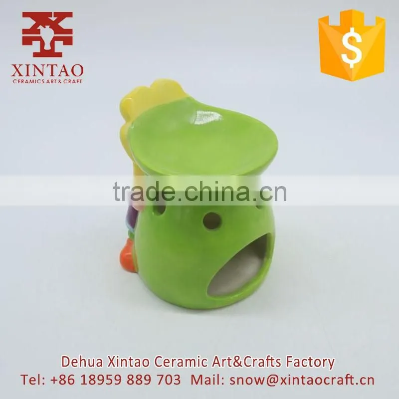 Factory made sunflower embossed design ceramic Incense burner