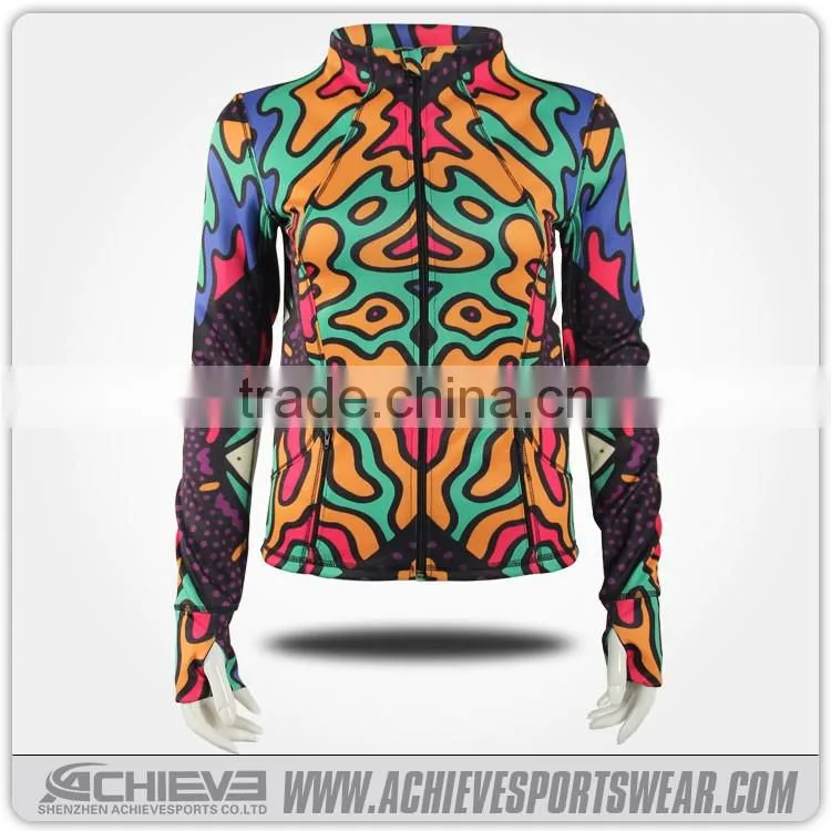 2016 custom yoga wear apparel wholesale yoga jacket