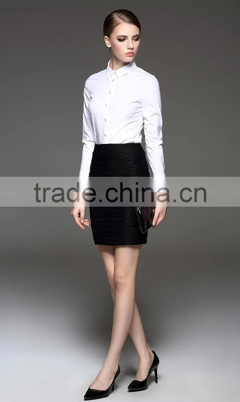 Intellectual Modern Ladies Long Sleeve non-iron White Formal Shirt