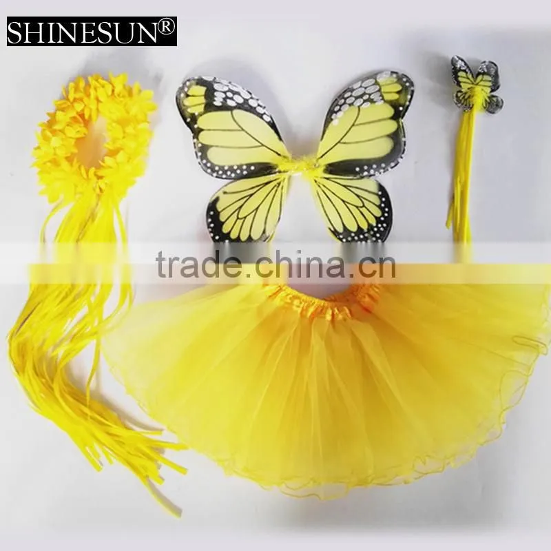 Wholesale Lovely Butterfly Fairy Wings Tutu Costume Sets