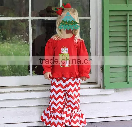 Children Christmas Outifit Santa Claus Baby Clothes Romper Red Booming Chiffon Clothing