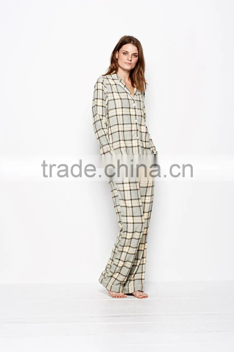 Plaid cotton set in pajamas women photos
