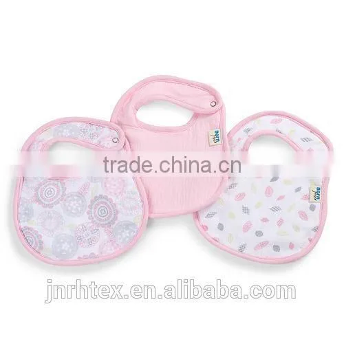 Soft cotton baby bibs wholesale,printed baby clothing design for promotion