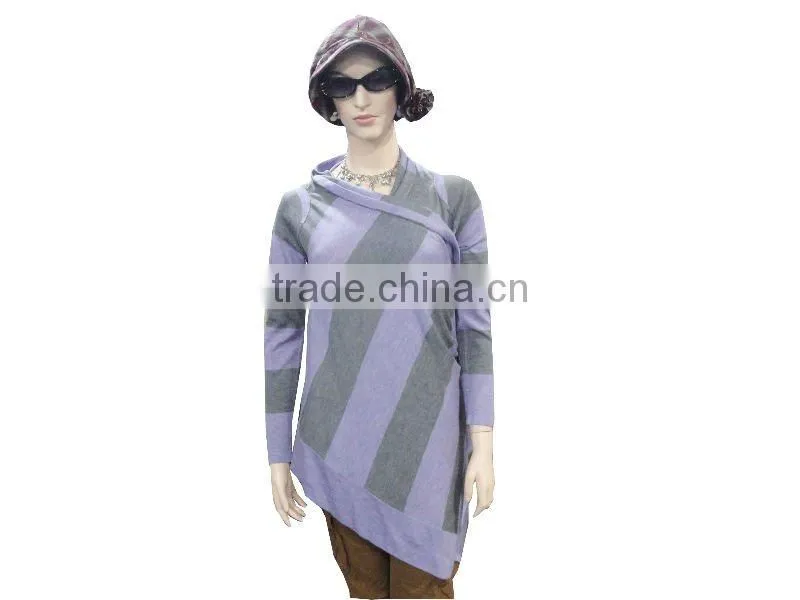 Lady's fashion knitting sweater ,12GG ,sleeveless