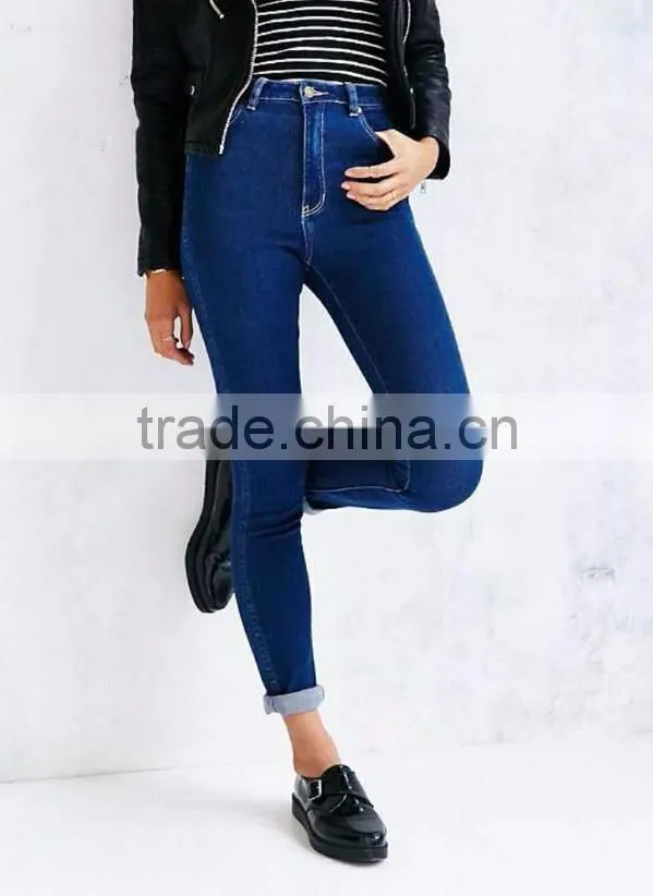 Ruawaylover New Style Ladies 2017 Fashion High Waisted Denim Jeans