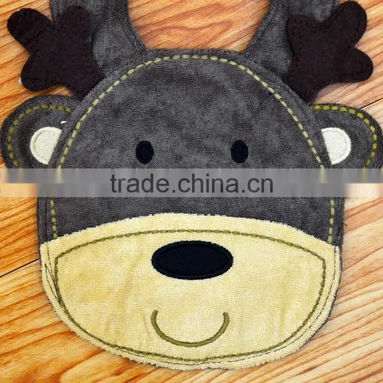 Waterproof cute bear face baby bibs