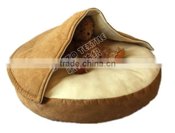 Round luxury dog bed