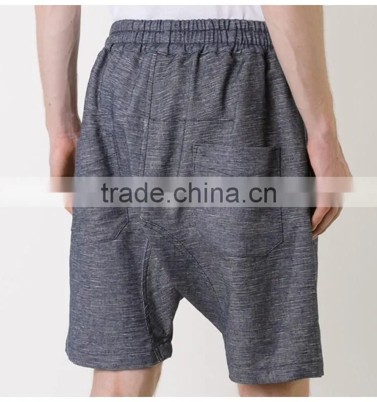 OEM High quality 100% cotton drawstring shorts custom men short pants in guangzhou
