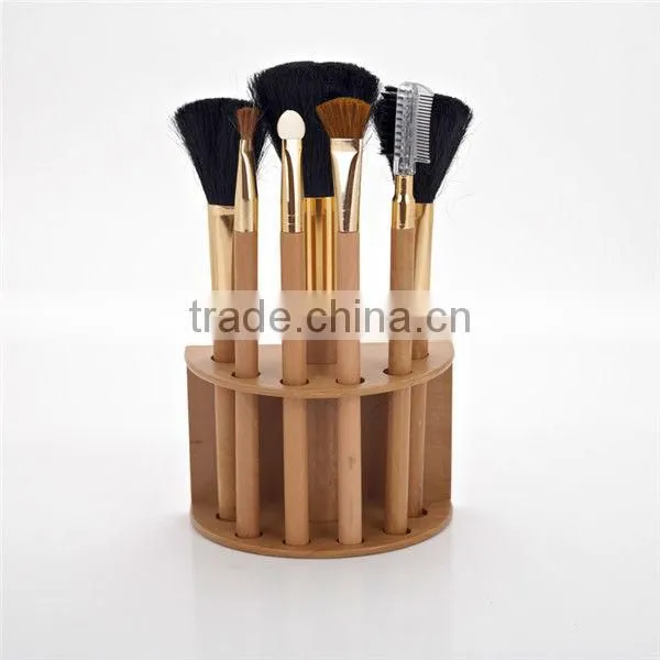 5pcs mini make up brushes professional with wooden case