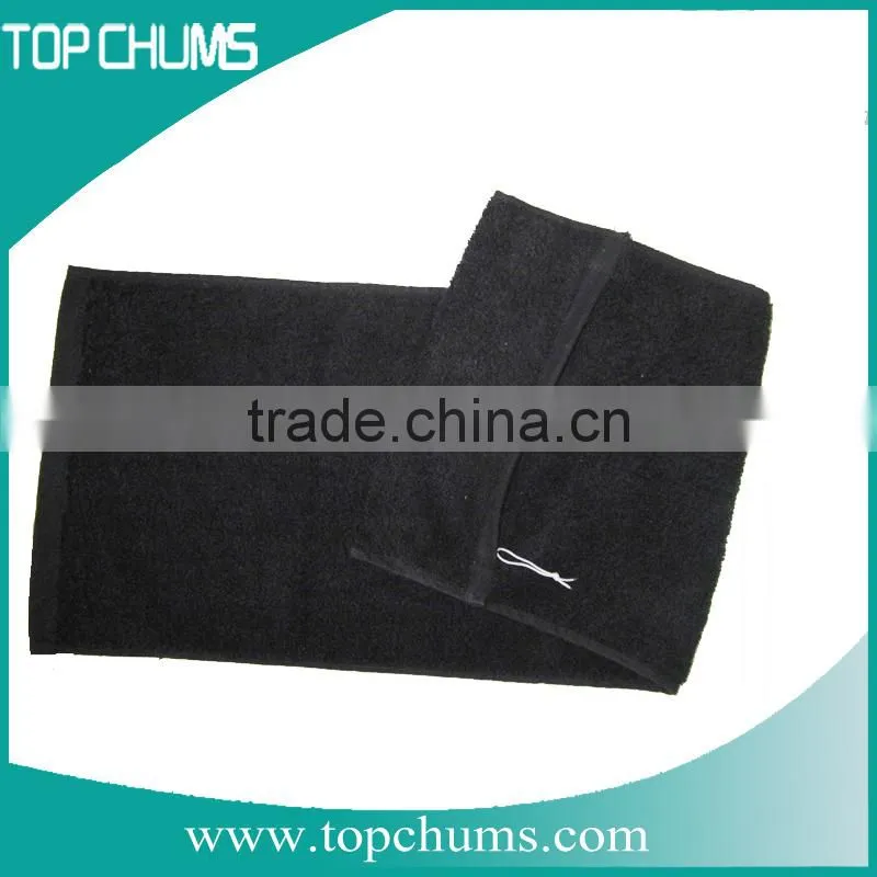 100% cotton Embroidery Gym sports towel with pocket