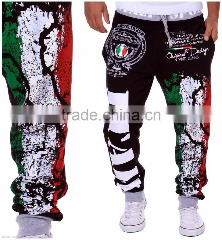 Mens Drawstring Jogginghose Italia Italien Italy Printed Loose Fit Sports Sportshose Pants Joggers