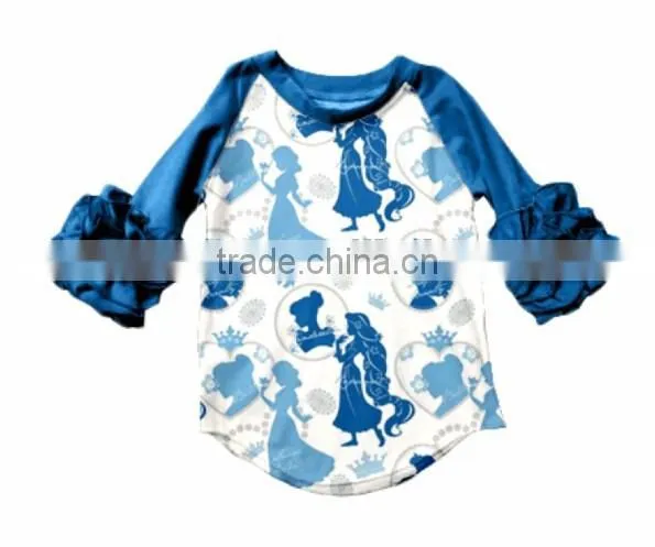 2017boy removing clothes of girl image wholesale icing cute animals printed shirt children ruffle shirts toddler
