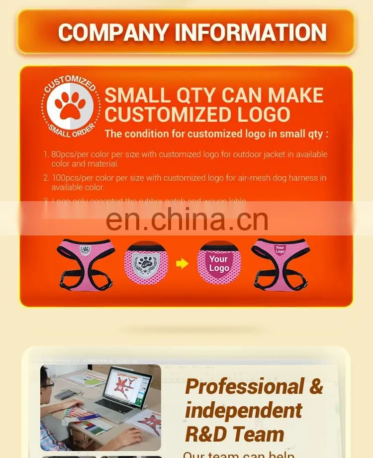 OEM&ODM Polyester Sports High Visibility Vest For Dog Harness Set Dress