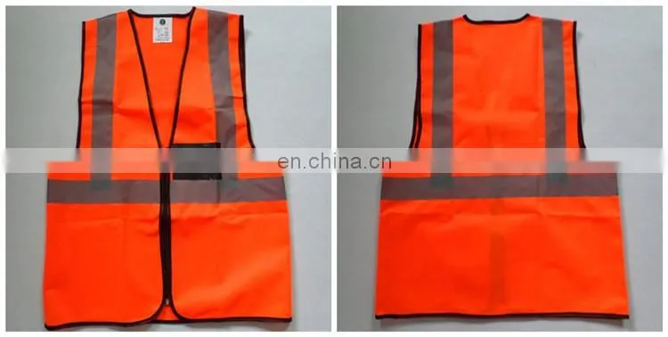 Wholesale Hi-Vis Reflective security vest with PVC ID pocket