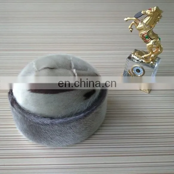 Real Canada High Quality Sealskin Fur hat cape of American style for man