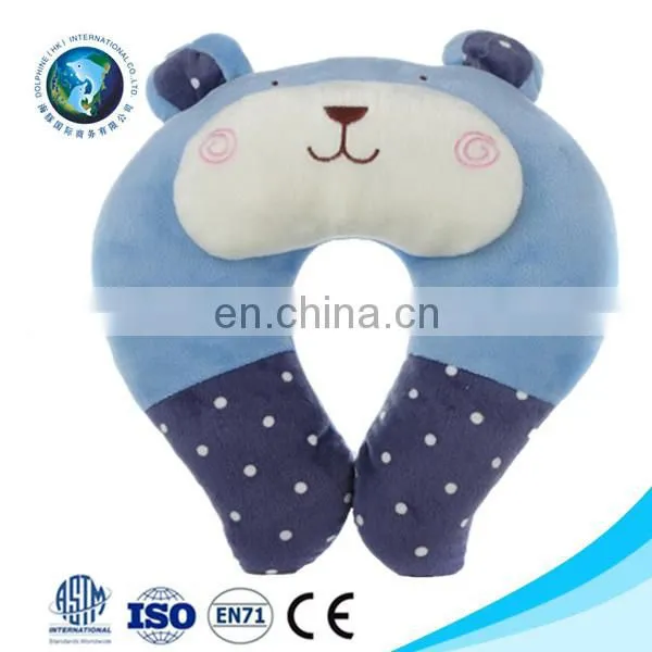 Best quality soft funny kids neck pillow plush lion cute airline pillow
