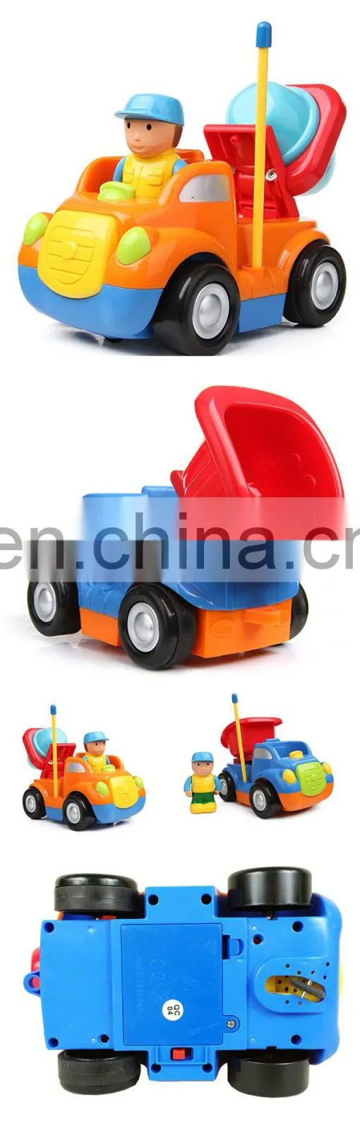 Cartoon 3 channel remote control car toys including battery